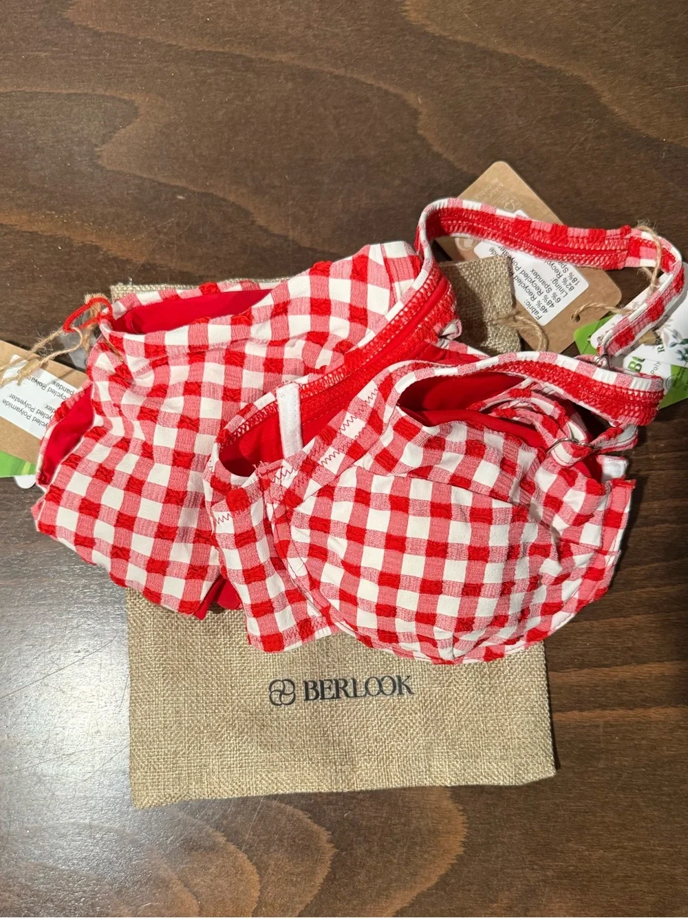 NWT Red Gingham Bikini Set - Berlook